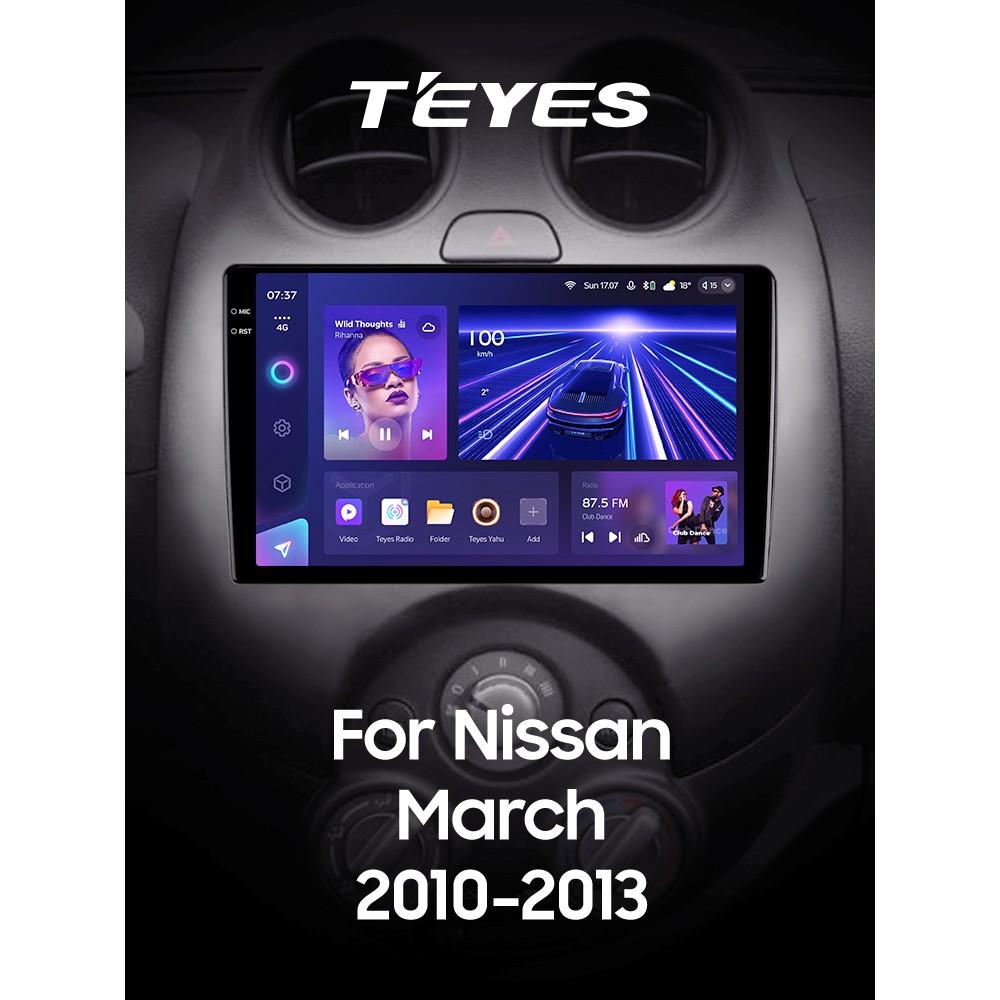 Штатна магнітола Teyes CC3 4+32 Gb Nissan March K13 2010-2013 9" 2k