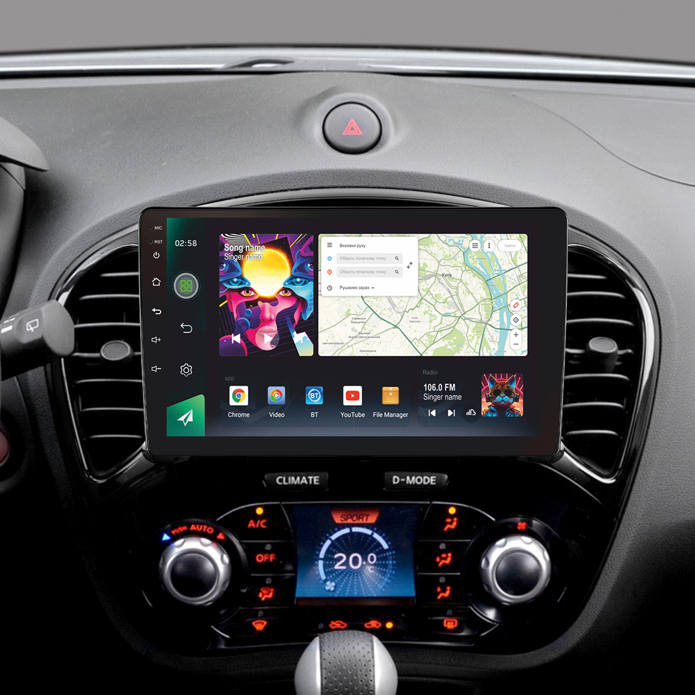 Автомобильная штатная магнитола SIGMA PRO 98128 ANDROID 12 8+128 Gb 4G DSP Nissan Juke 2010-2014 9" 2k