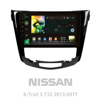 Штатна магнітола SIGMA X10232 ANDROID 10 2+32 Gb 4G DSP Nissan X-Trail X Trail 3 T32 2013-2017- (F2) Automatic air conditioning (C) 10"