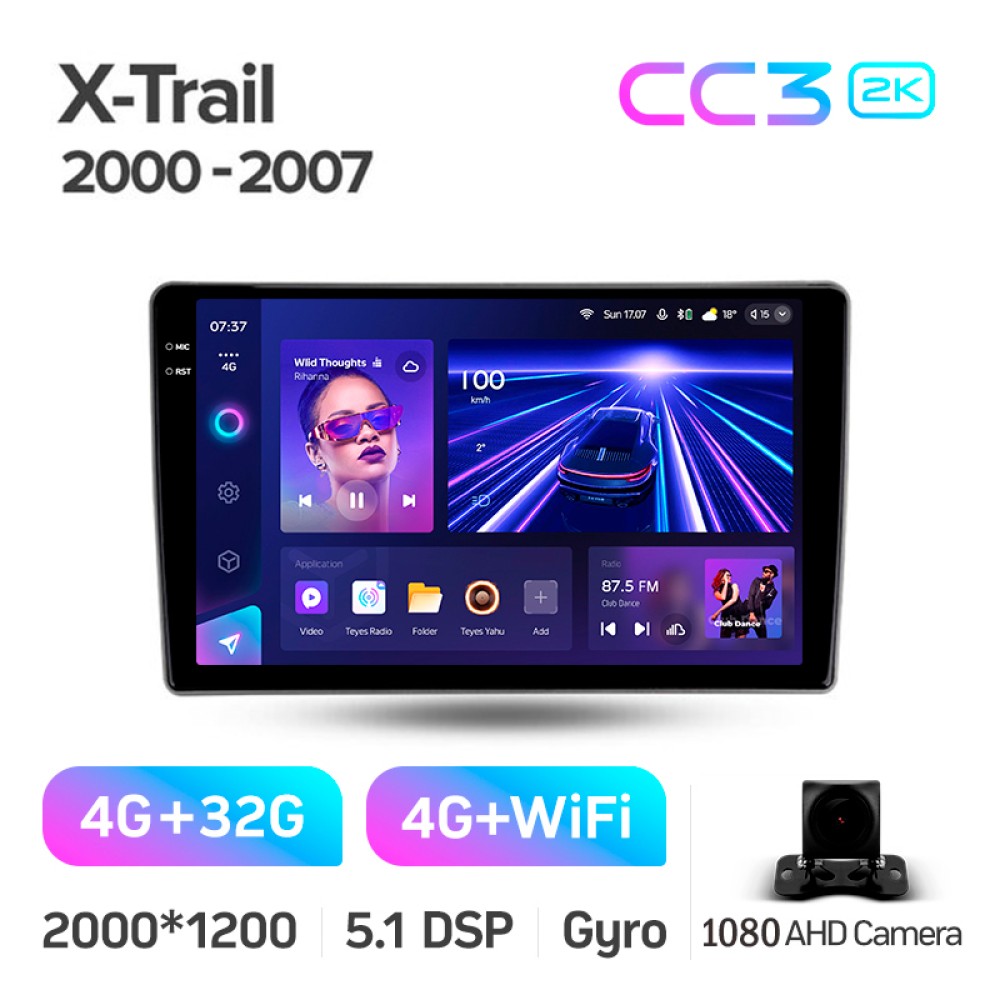 Штатна магнітола Teyes CC3 4+32 Gb Nissan X-Trail X Trail X-Trail 1 T30 2000 2007 10" 2k