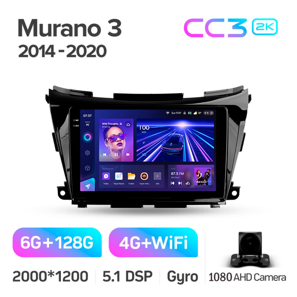 Штатная магнитола Teyes CC3 6+128 Gb Nissan Murano 3 Z52 2014-2020 10" 2k