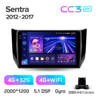 Штатная магнитола Teyes CC3 4+32 Gb Nissan Sentra B17 2012-2017 10" 2k