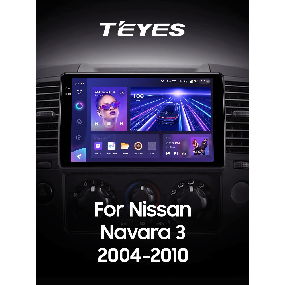 Штатна магнітола Teyes CC3 4+64 Gb Nissan Navara 3 D40 2004-2010 (F2) 9" 2k