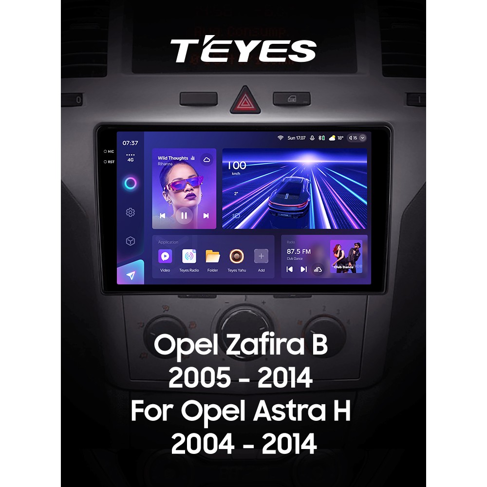 Штатна магнітола Teyes CC3 4+64 Gb Opel Zafira B 2005-2014 For Opel Astra H 2004-2014 9" 2k