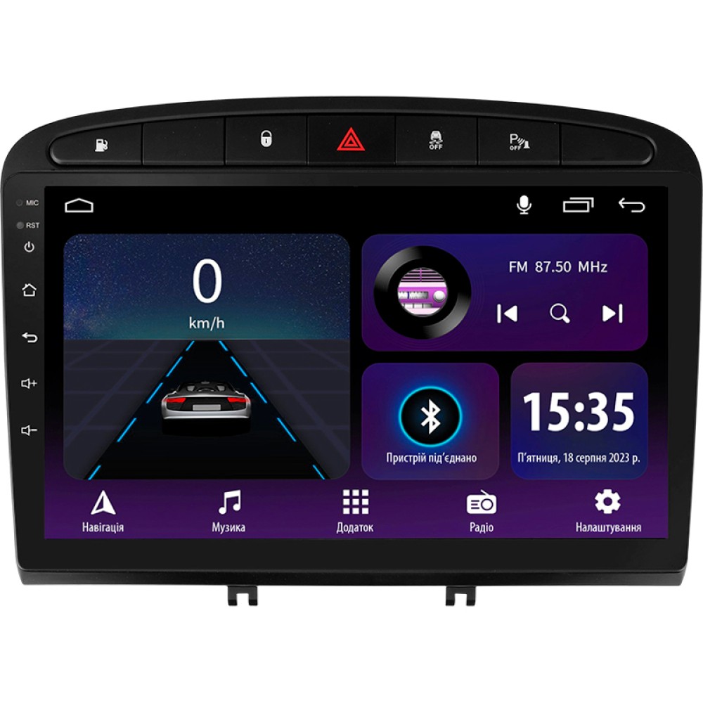 Автомобільна штатна магнітола SIGMA E9232 ANDROID 10 2+32 Gb Peugeot 408 1 T7 2012-2020 For Peugeot 308 2007-2015 9" дюймів
