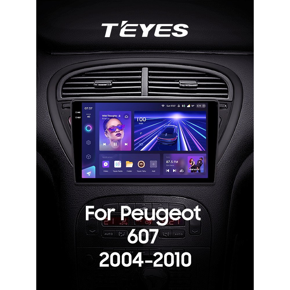Штатна магнітола Teyes CC3 4+64 Gb Peugeot 607 2004-2010 9" 2k (L1)