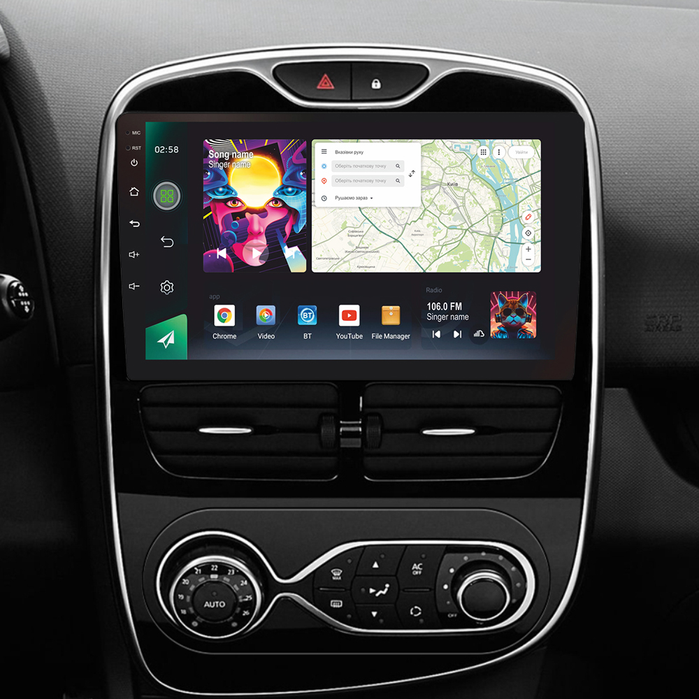 Автомобільна штатна магнітола SIGMA PRO 108128 ANDROID 12 8+128 Gb 4G DSP Renault Clio 4 BH98 KH98 2012-2015 10" 2k (L1)