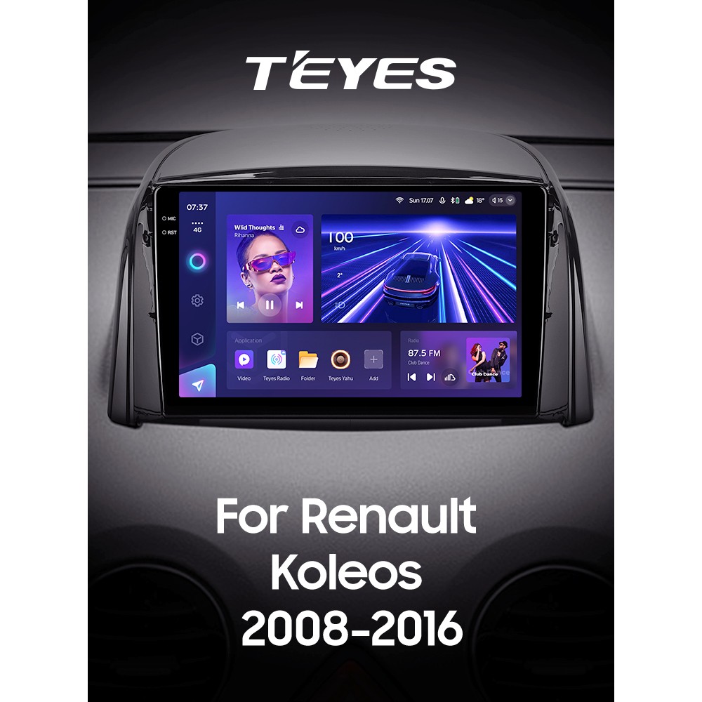 Штатная магнитола Teyes CC3 6+128 Gb с круговым обзором 360° Renault Koleos 2008 – 2016 (B) 9" 2k (L1)