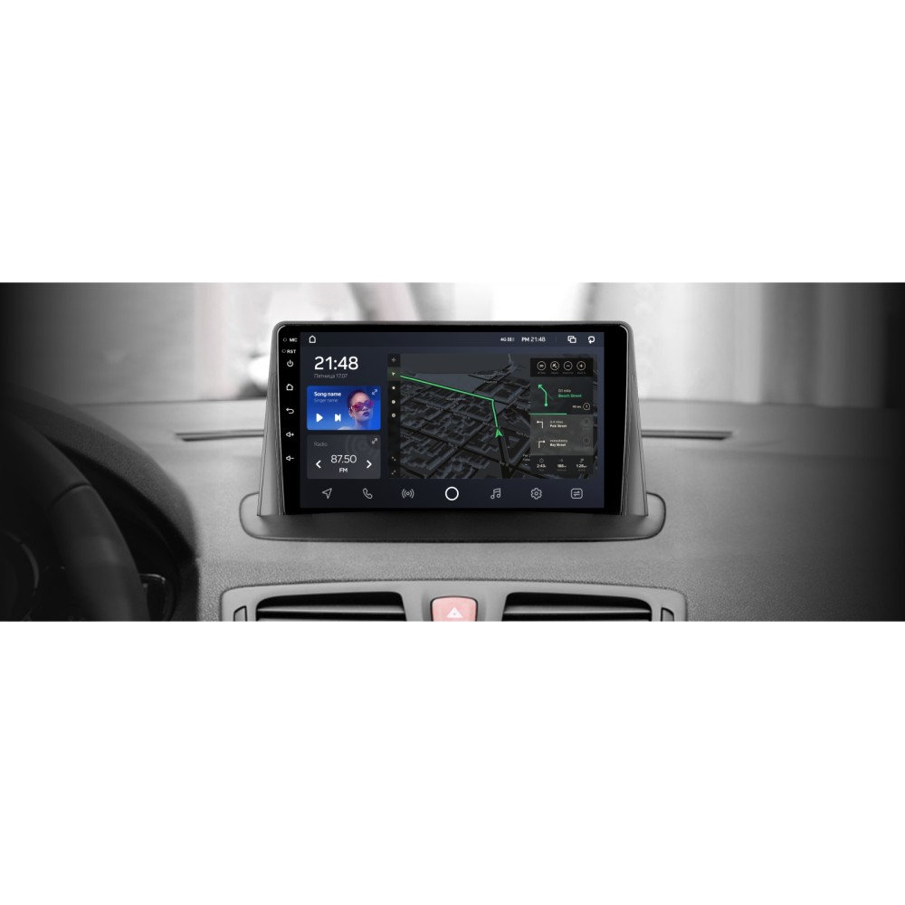 Штатная магнитола AMS T910 6+128 Gb Renault Megane 3 2008-2014 (одна коса) 9" (L1)
