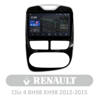 Штатна магнітола AMS T1010 6+128 Gb Renault Clio 4 BH98 KH98 2012-2015 10" (L1)