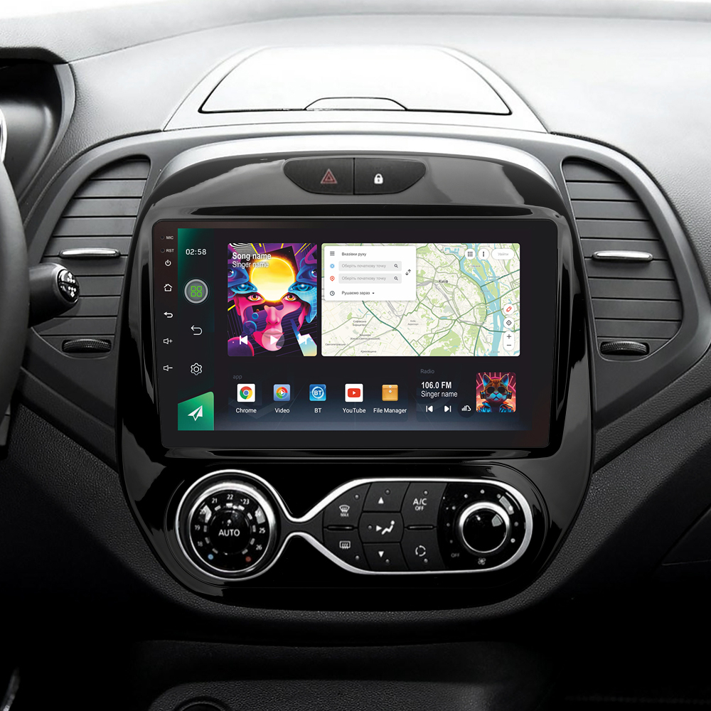 Автомобільна штатна магнітола SIGMA PRO 98128 ANDROID 12 8+128 Gb 4G DSP Renault Kaptur 2016-2019 (F2) 9" 2k