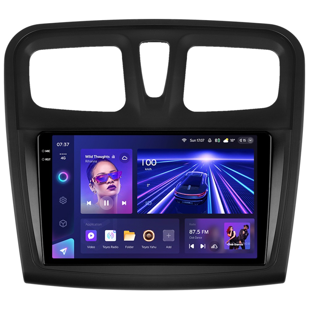 Штатна магнітола Teyes CC3 6+128 Gb Renault Logan 2 2012-2022 Sandero 2 2013-2022 (F1) (A) 9" 2k