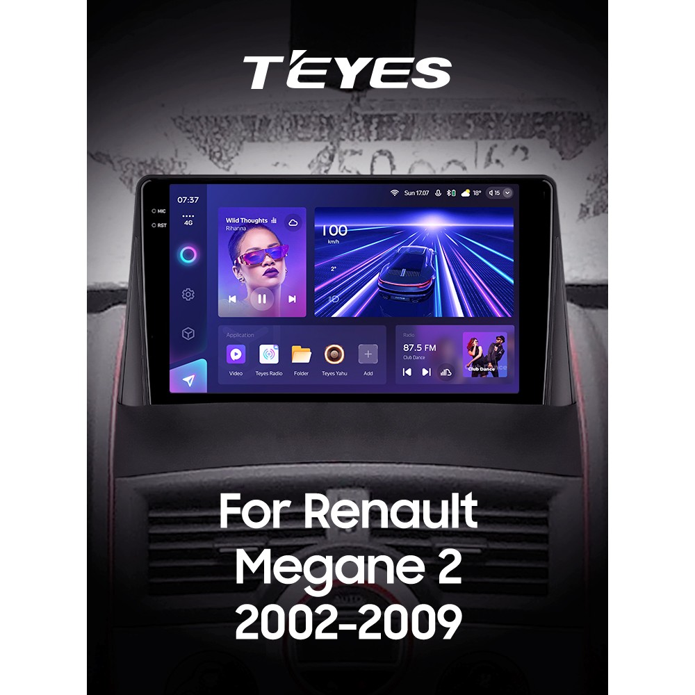 Штатна магнітола Teyes CC3 6+128 Gb Renault Megane 2 2002-2009 9" 2k