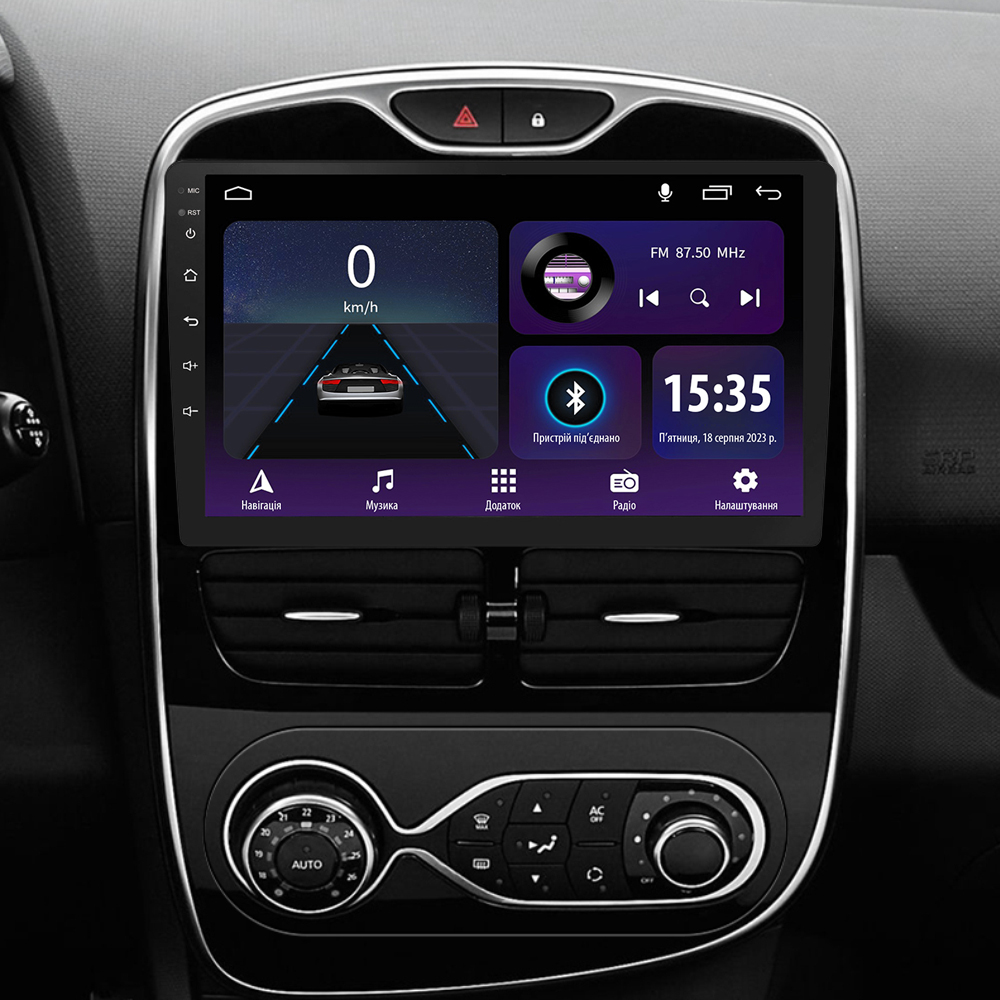 Автомобільна штатна магнітола SIGMA E10232 ANDROID 10 2+32 Gb Renault Clio 4 BH98 KH98 2012-2015 10" (L1) дюймів