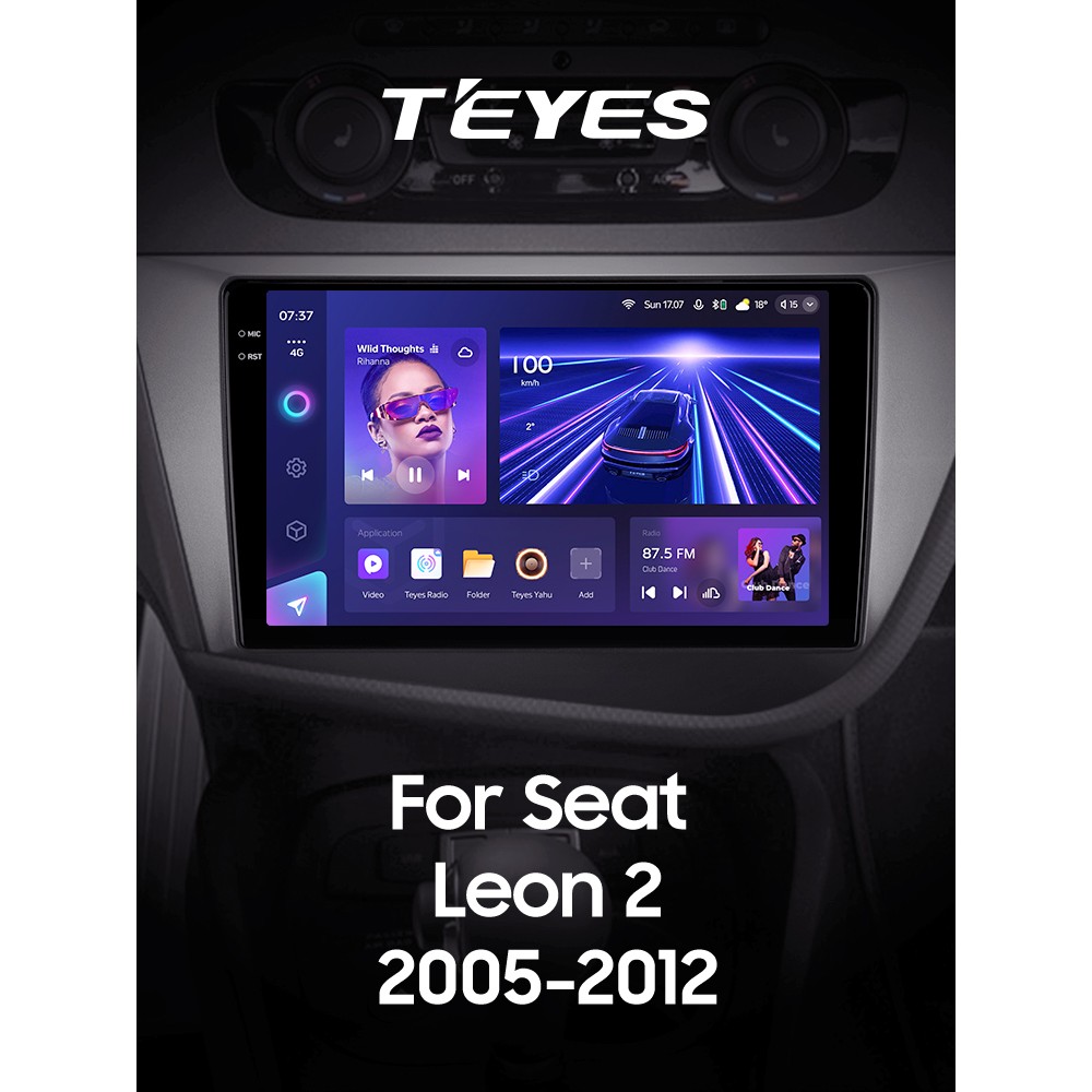 Штатна магнітола Teyes CC3 4+64 Gb Seat Leon 2 2005-2012 (F2) 9" 2k