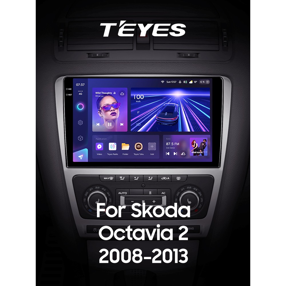 Штатна магнітола Teyes CC3 4+32 Gb Skoda Octavia 2 A5 2008-2013 10" silver 2k