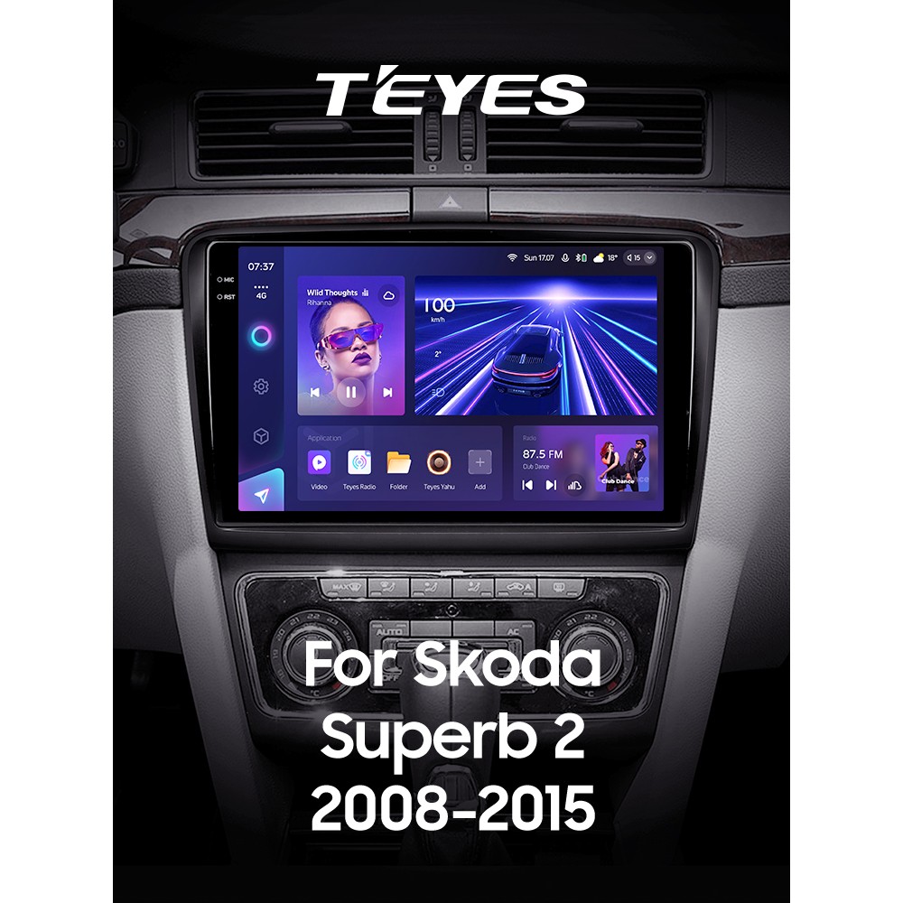 Штатная магнитола Teyes CC3 4+64 Gb Skoda Superb 2 B6 2008-2015 10" 2k