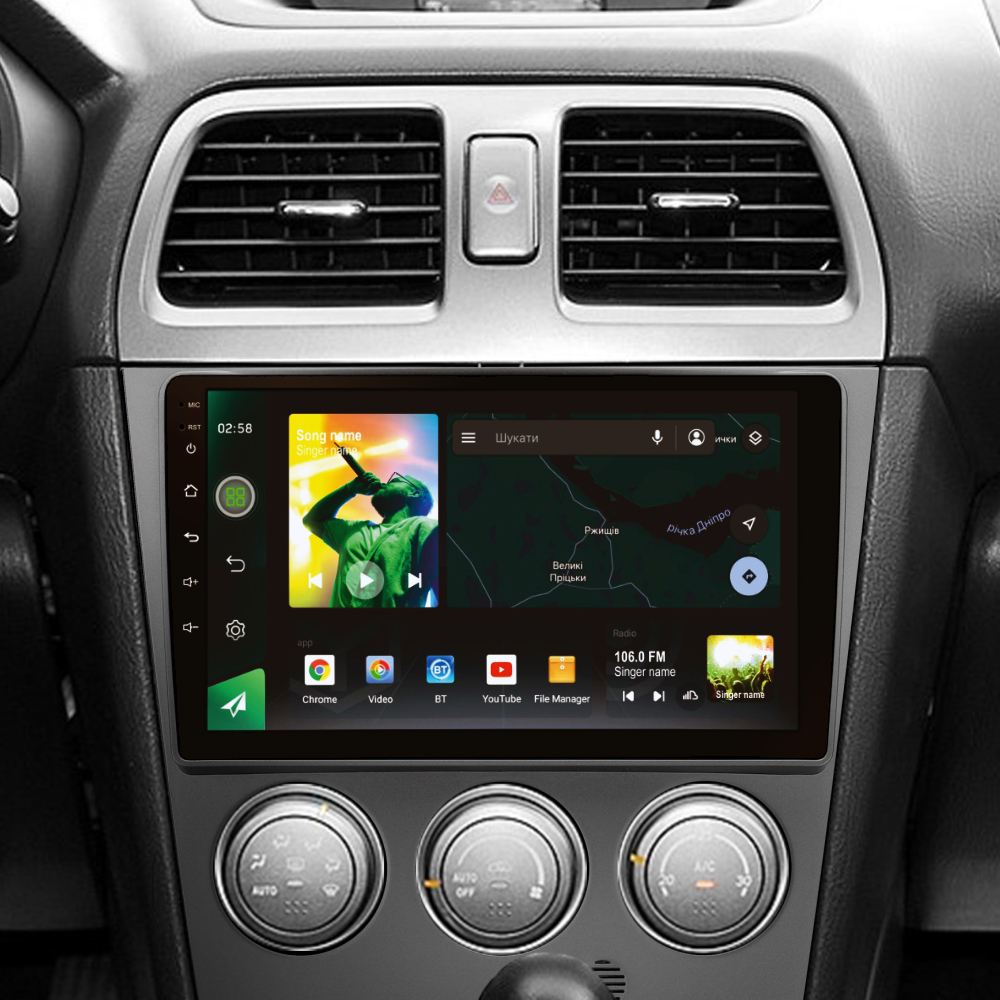 Штатна магнітола SIGMA X9232 ANDROID 10 2+32 Gb 4G DSP Subaru Impreza GD GG 2002-2007 9"