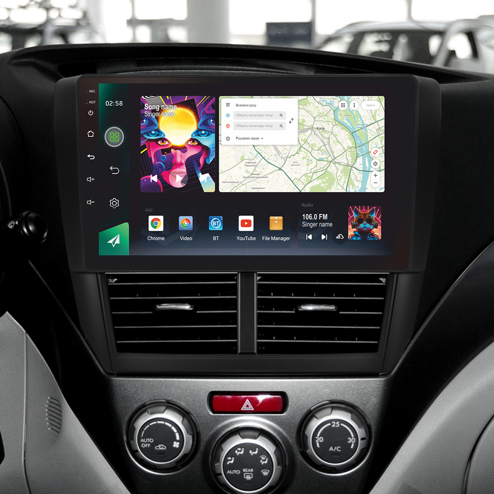 Автомобильная штатная магнитола SIGMA PRO 9464 ANDROID 12 4+64 Gb 4G DSP Subaru Forester 3 SH 2007-2013 For Subaru Impreza GH GE 2007-2011 9" дюймов