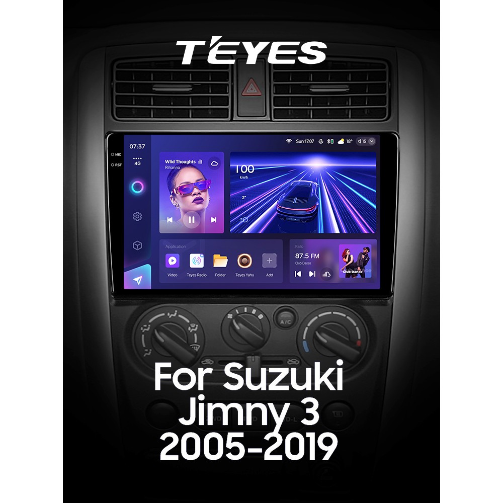 Штатна магнітола Teyes CC3 6+128 Gb з коловим оглядом 360° Suzuki Jimny 3 2005-2019 9" 2k