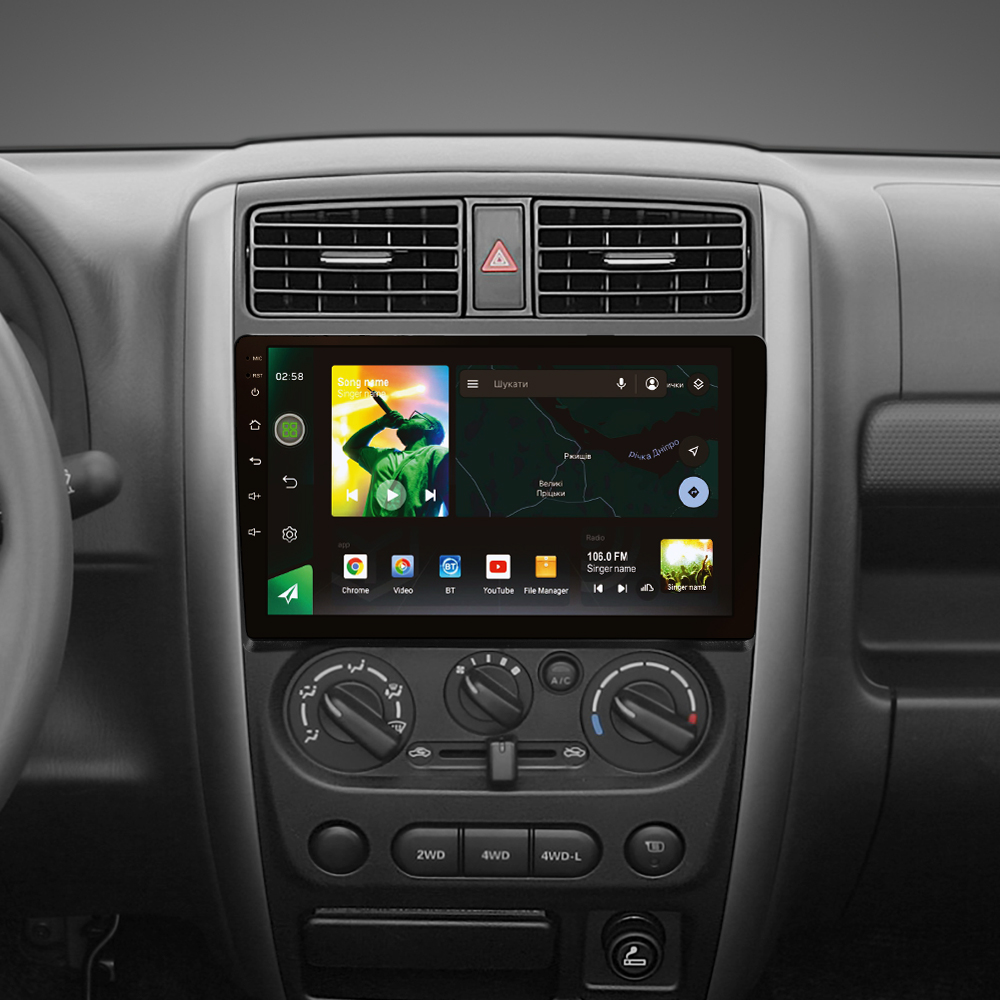 Штатна магнітола SIGMA X9232 ANDROID 10 2+32 Gb 4G DSP Suzuki Jimny 3 2005-2019 9"