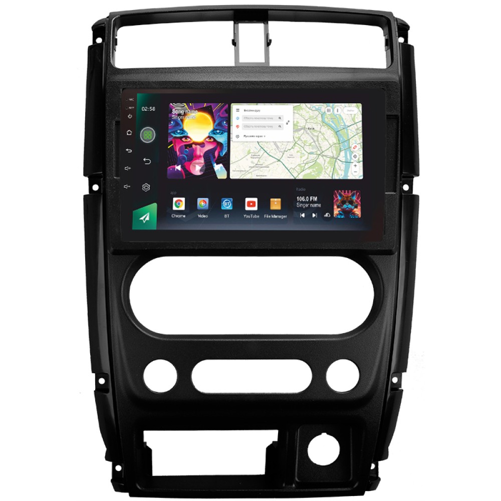 Автомобільна штатна магнітола SIGMA PRO 98128 ANDROID 12 8+128 Gb 4G DSP Suzuki Jimny 3 2005-2019 9" 2k