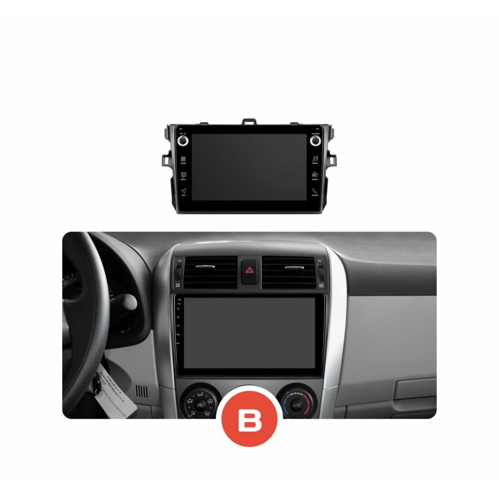 Штатная магнитола AMS T910 6+128 Gb Toyota Corolla 10 E140 E150 2006-2013 (B) 9"