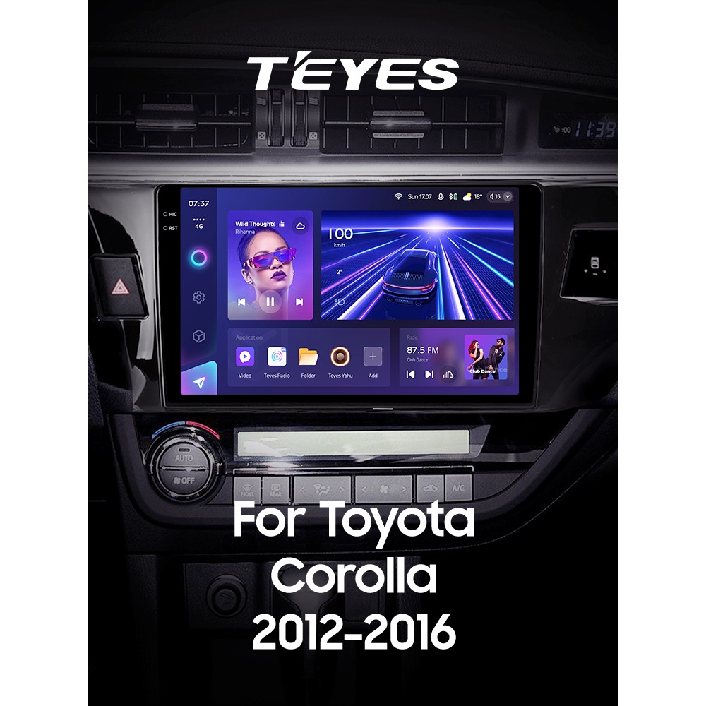 Штатна магнітола Teyes CC3 6+128 Gb Toyota Corolla 11 2012-2016 (A) 10" 2k