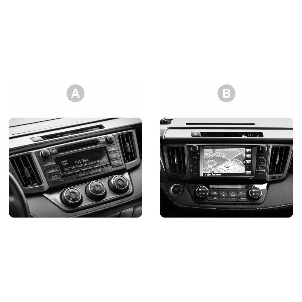 Автомобільна штатна магнітола SIGMA F10216 ANDROID 10 2+32 Gb Toyota RAV4 4 XA40 5 XA50 2012-2018 (B) 10"