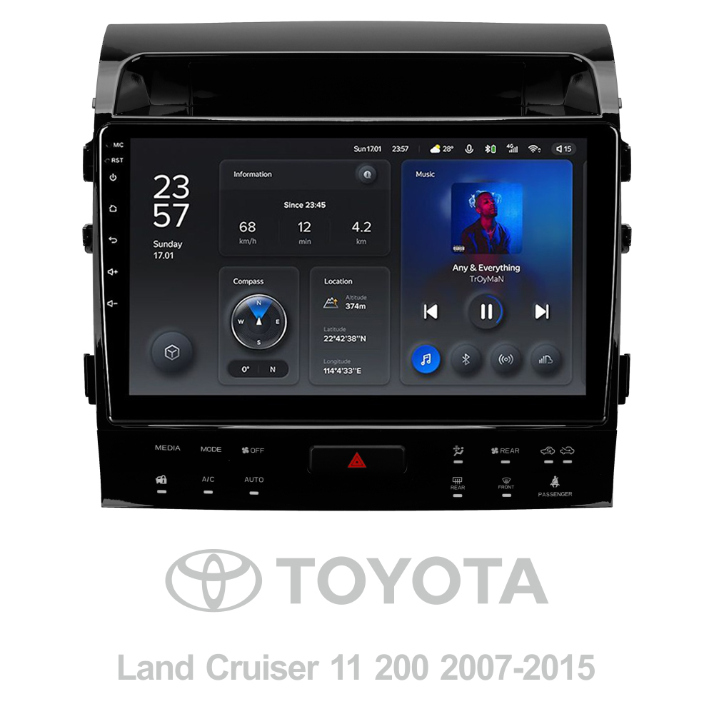 Штатна магнітола Teyes X1 2+32Gb Toyota Land Cruiser 11 200 2007-2015 (F2) (C) 9" (L3)