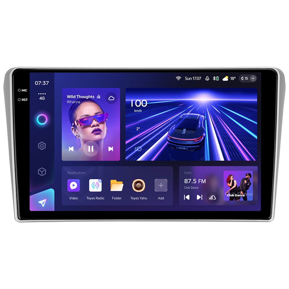 Штатная магнитола Teyes CC3 6+128 Gb с круговым обзором 360° Toyota Avensis T250 2 II 2003-2009 9" 2k