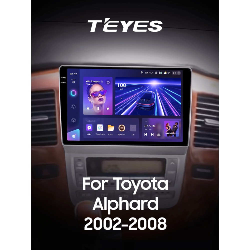 Штатная магнитола Teyes CC3 4+32 Gb Toyota Alphard 1 H10 2002-2005 (F1) 9" 2k