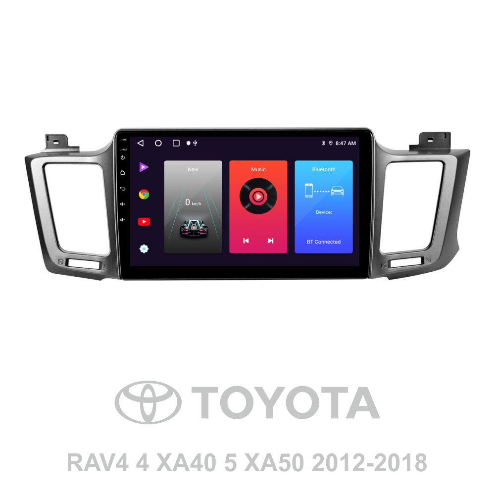 Автомобільна штатна магнітола SIGMA F10216 ANDROID 10 2+32 Gb Toyota RAV4 4 XA40 5 XA50 2012-2018 (B) 10"