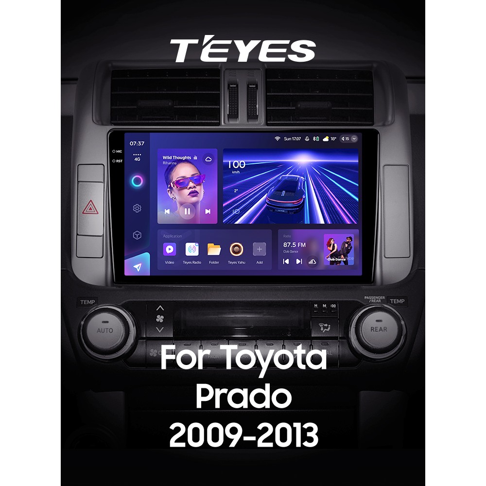 Штатная магнитола Teyes CC3 4+64 Gb Toyota Land Cruiser Prado 150 2009-2013 (A) 9" 2k