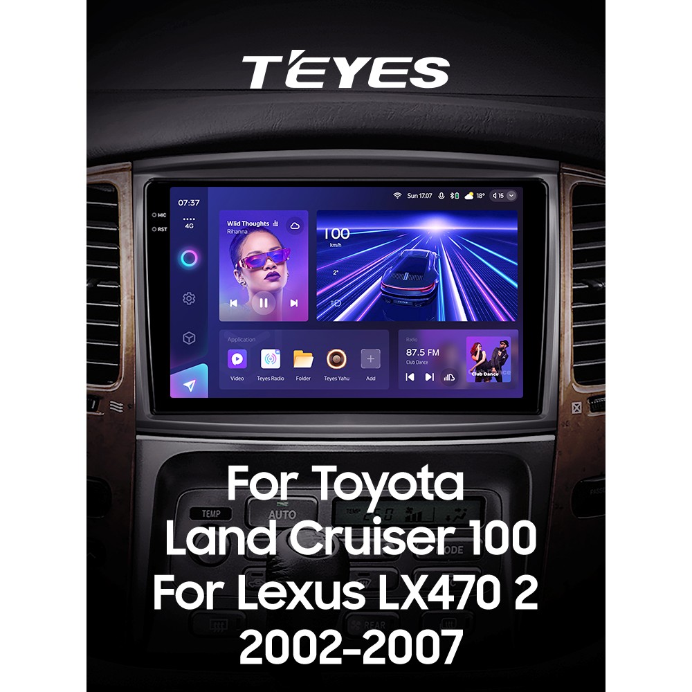 Штатна магнітола Teyes CC3 3+32 Gb Toyota Land Cruiser LC 100-B 2002-2007 (B) 10" 2k