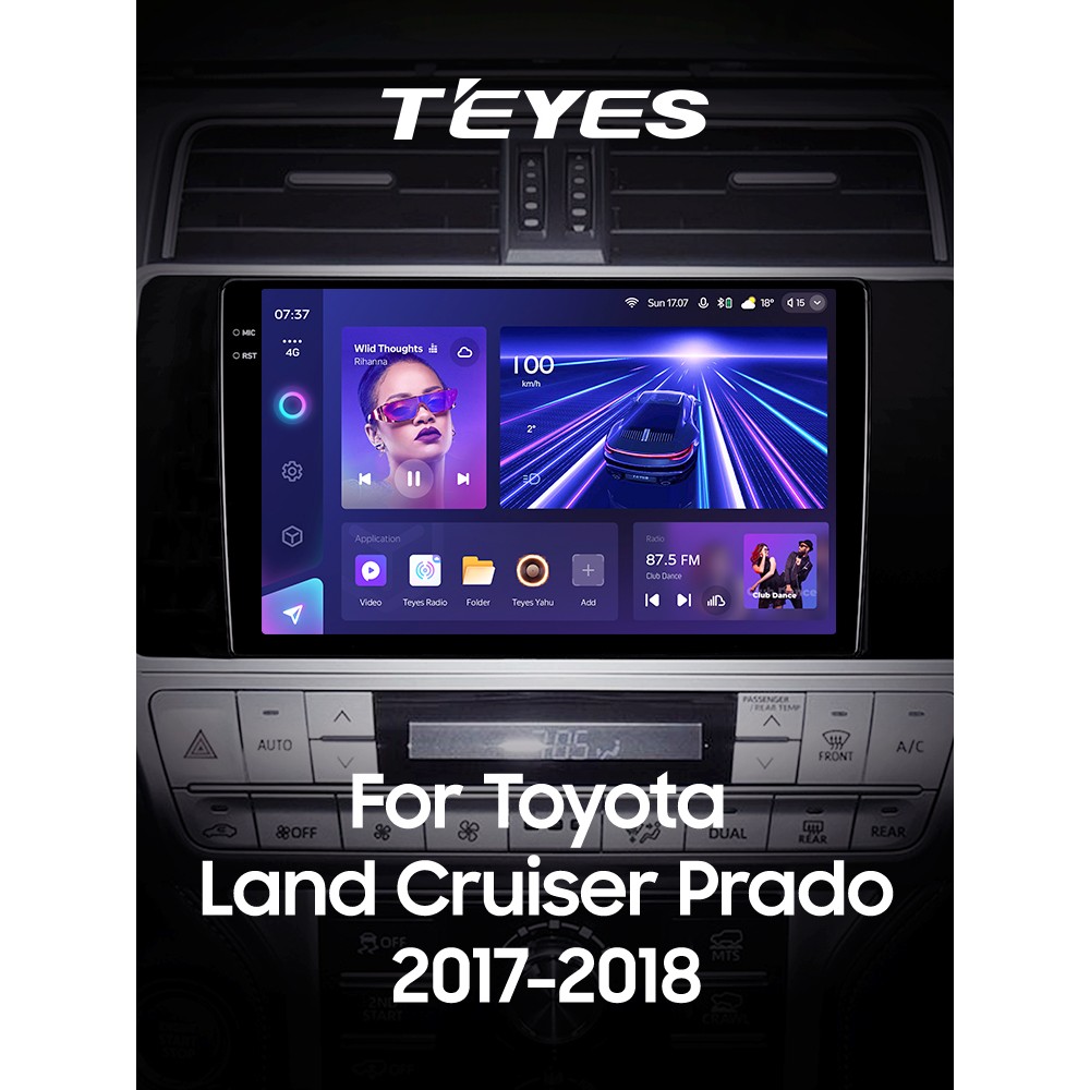 Штатная магнитола Teyes CC3 3+32 Gb Toyota Land Cruiser Prado 150 2017-2018 10" 2k