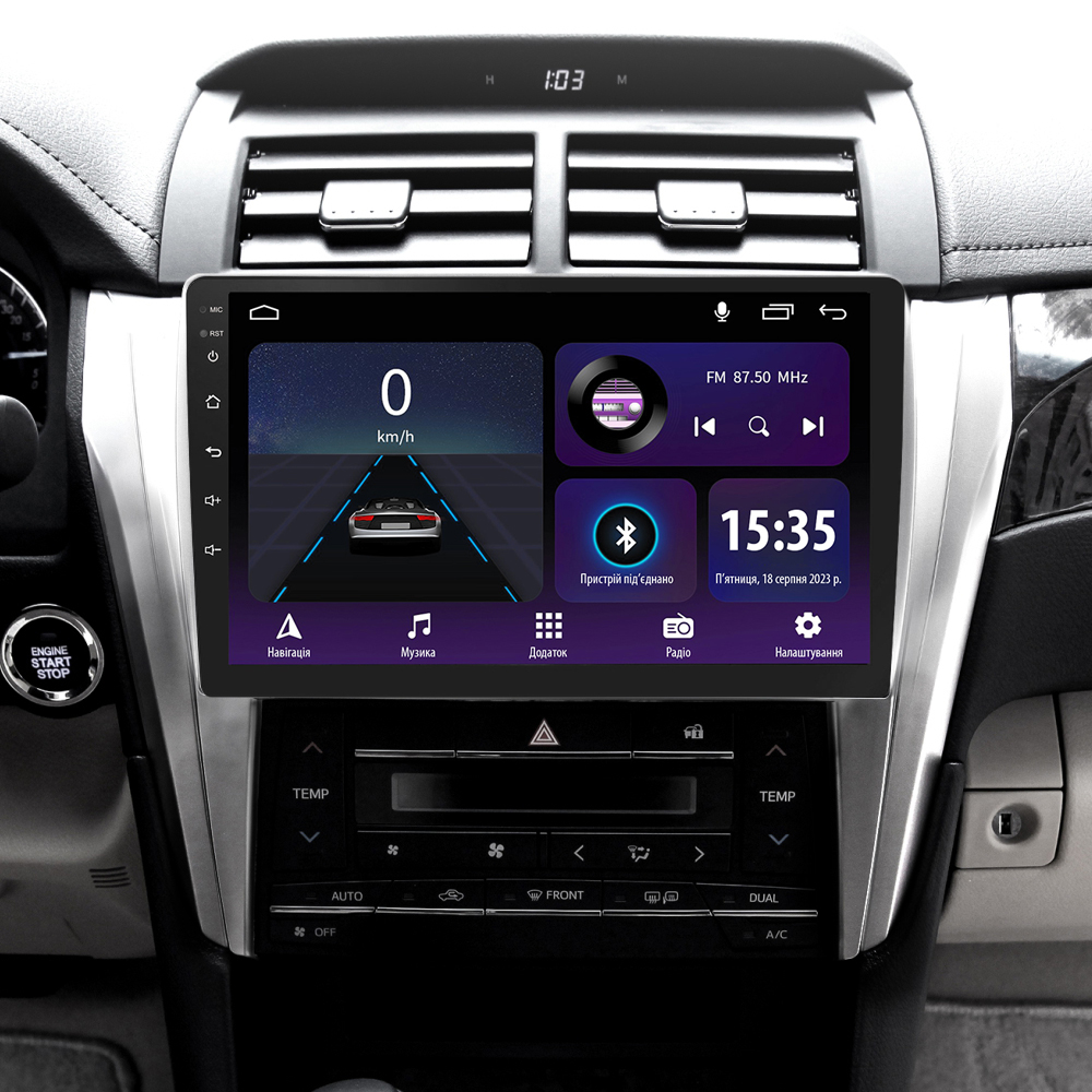 Автомобільна штатна магнітола SIGMA E10232 ANDROID 10 2+32 Gb Toyota Camry 7 XV 50 55 (US EDITION) 2014-2017 10" дюймів