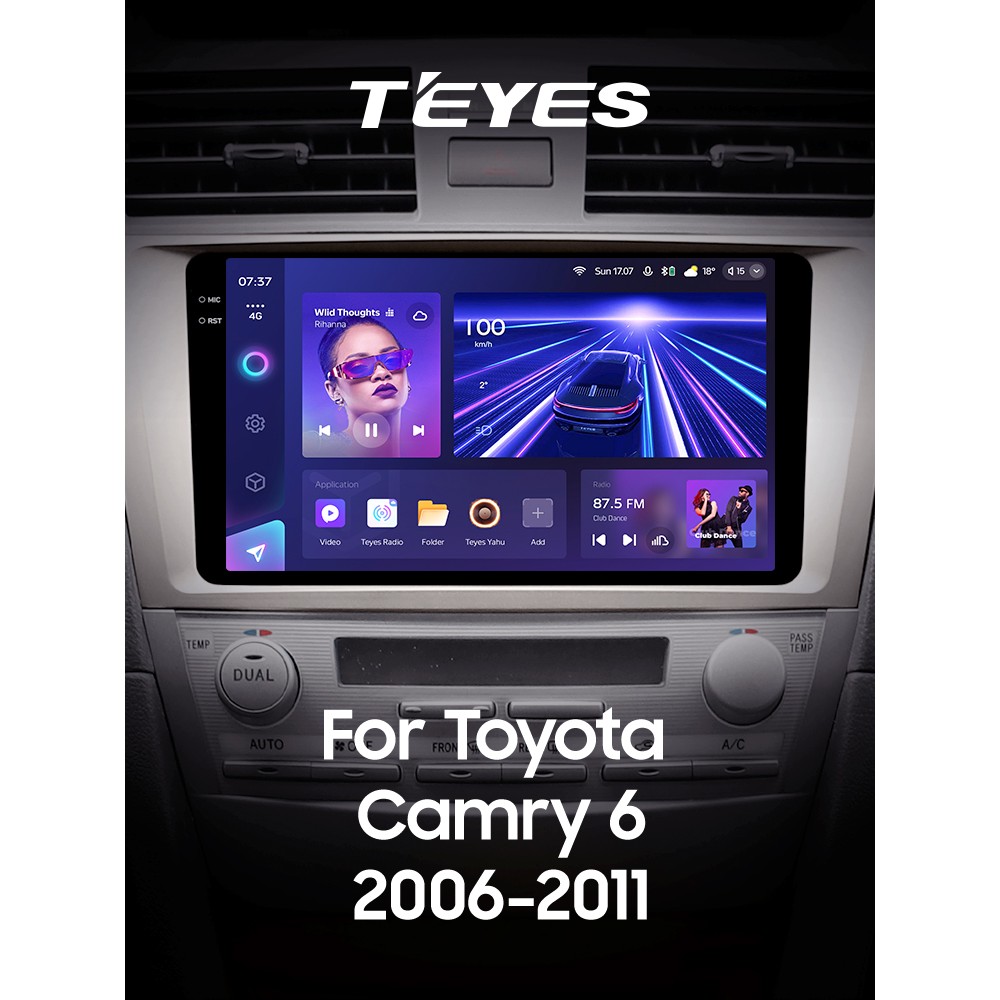 Штатна магнітола Teyes CC3 4+64 Gb Toyota Camry 6 XV 40 50 2006-2011 (F1) 9" 2k
