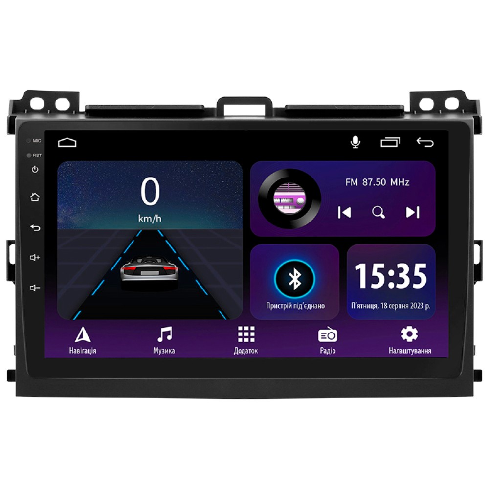 Автомобільна штатна магнітола SIGMA E9232 ANDROID 10 2+32 Gb Toyota Land Cruiser Prado 3 J120 2004-2009 (F1) (A) 9" дюймів