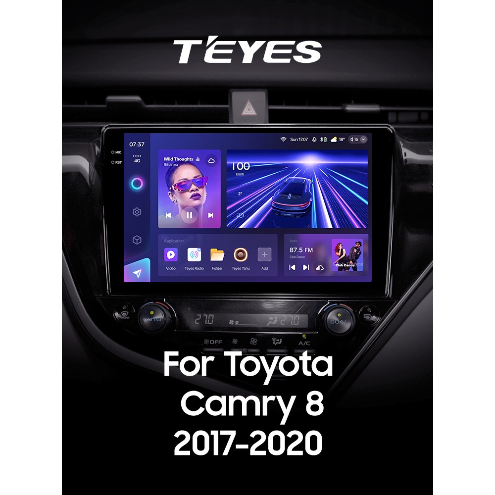Штатна магнітола Teyes CC3 4+64 Gb Toyota Camry 8 XV 70 2017-2020 (B) 10" 2k