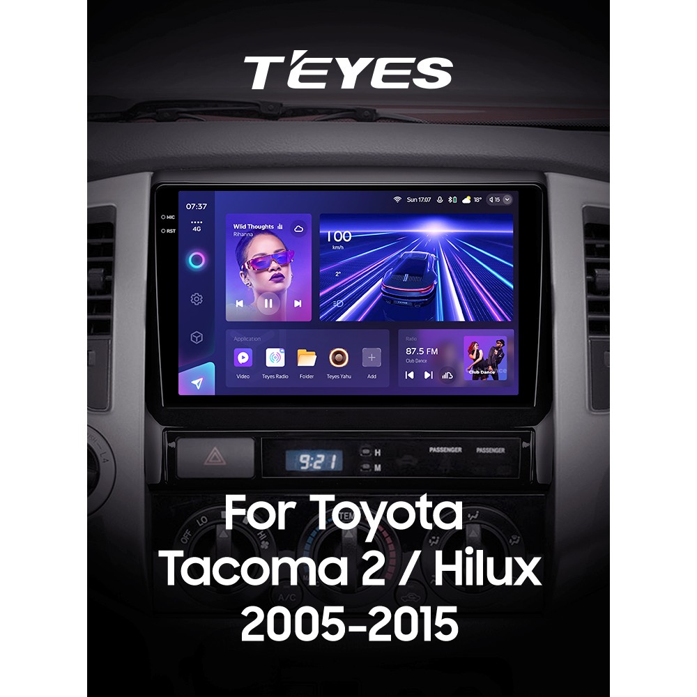 Штатна магнітола Teyes CC3 4+64 Gb Toyota Tacoma 2 N200 Hilux 2005-2015 9" 2k (L1)
