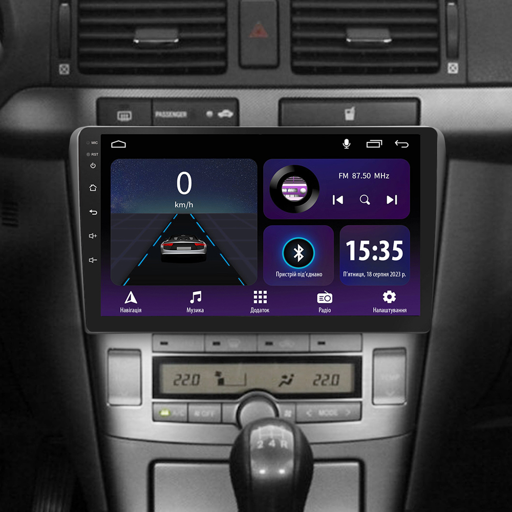 Автомобільна штатна магнітола SIGMA E9232 ANDROID 10 2+32 Gb Toyota Avensis T250 2 II 2003-2009 9" дюймів