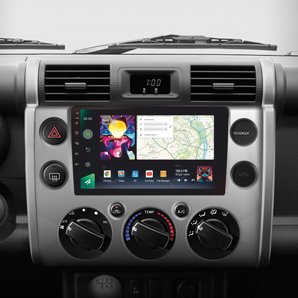 Автомобильная штатная магнитола SIGMA PRO 9464 ANDROID 12 4+64 Gb 4G DSP Toyota FJ Cruiser J15 2006-2020 (F2) 9" дюймов