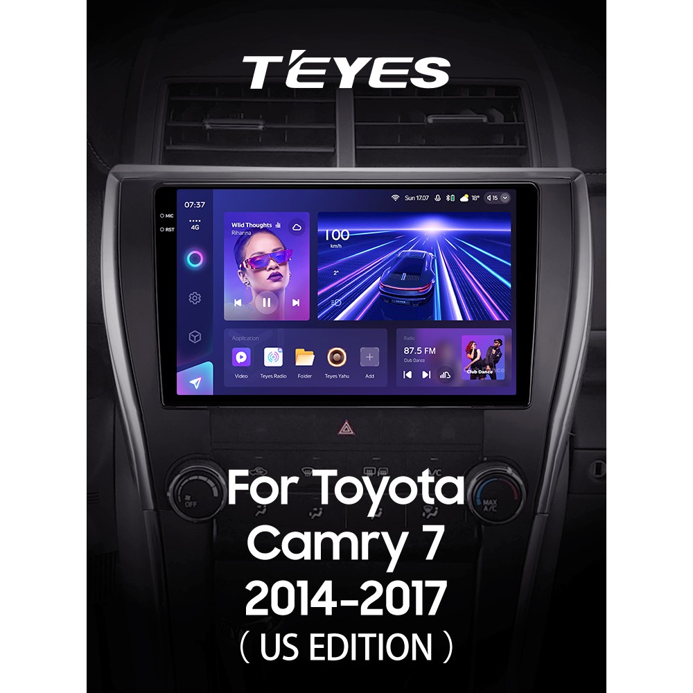 Штатна магнітола Teyes CC3 6+128 Gb Toyota Camry 7 XV 50 55 North America 2014-2017 10" 2k