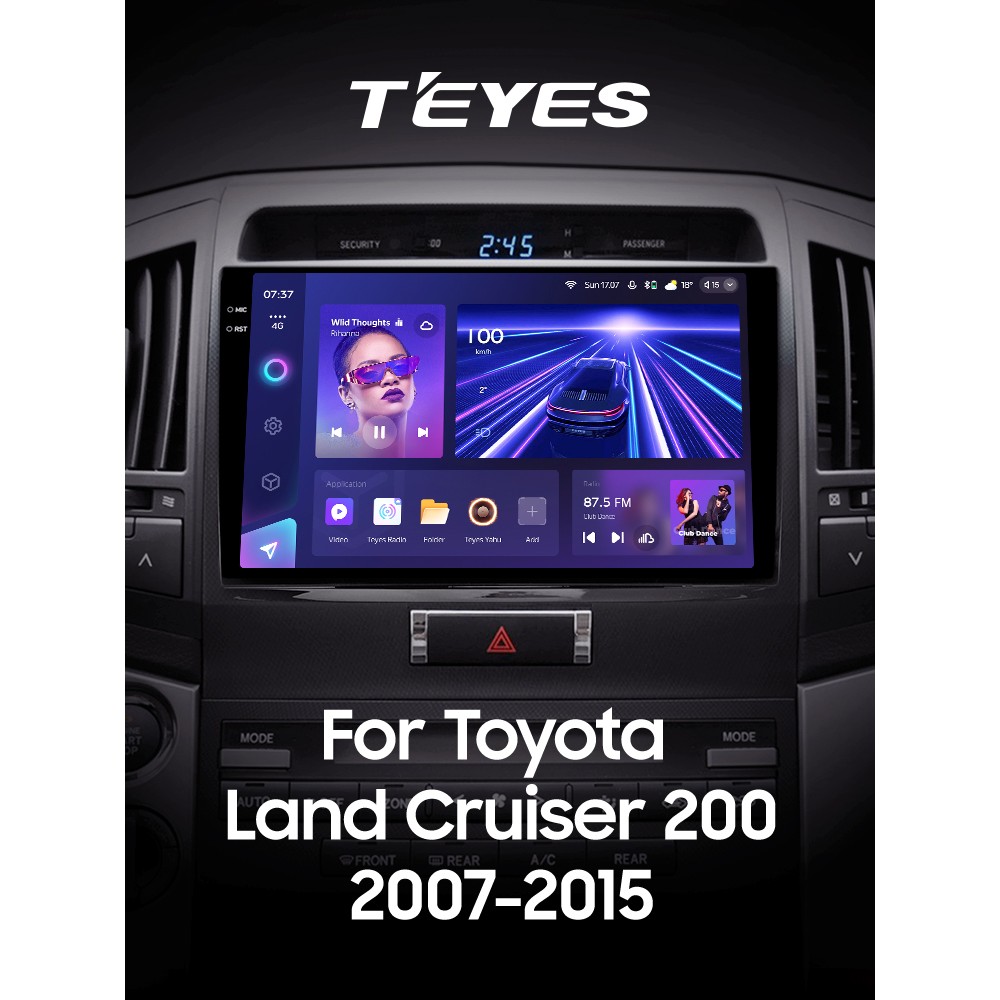 Штатная магнитола Teyes CC3 3+32 Gb Toyota Land Cruiser 11 200 2007-2015 (F1) 10" 2k