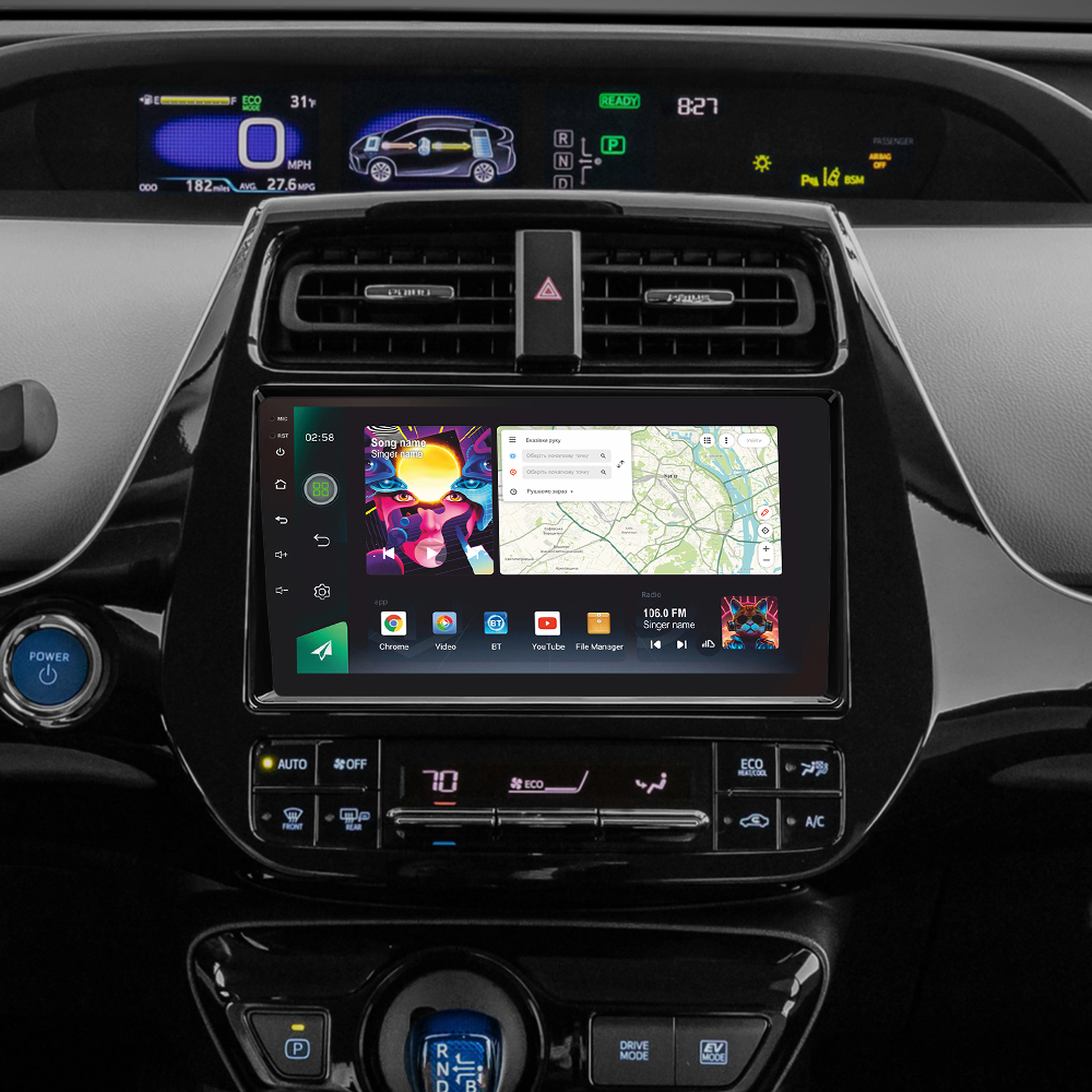 Автомобильная штатная магнитола SIGMA PRO 9464 ANDROID 12 4+64 Gb 4G DSP Toyota Prius XW50 2015-2020 9" дюймов