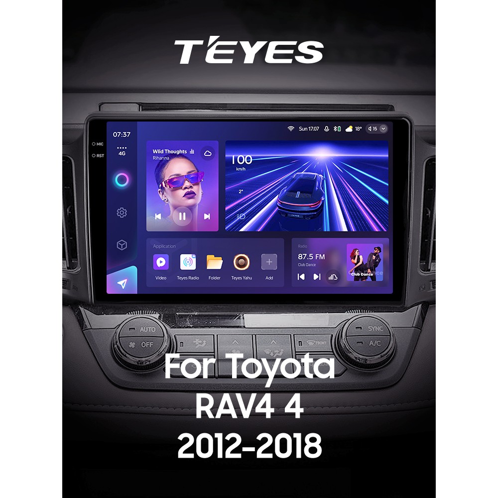 Штатна магнітола Teyes CC3 6+128 Gb Toyota RAV4 4 XA40 5 XA50 2012-2018 (B) 10" 2k