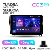 Штатна магнітола Teyes CC3 3+32 Gb Toyota Tundra XK50 2007-2013 Sequoia XK60 2008-2017 10" 2k