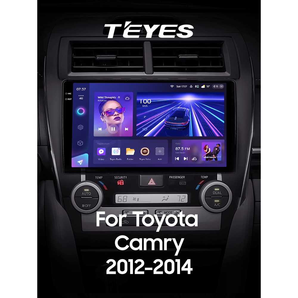 Штатная магнитола Teyes CC3 4+32 Gb Toyota Camry 7 XV 50 55 Middle East 2012-2014 10" 2k