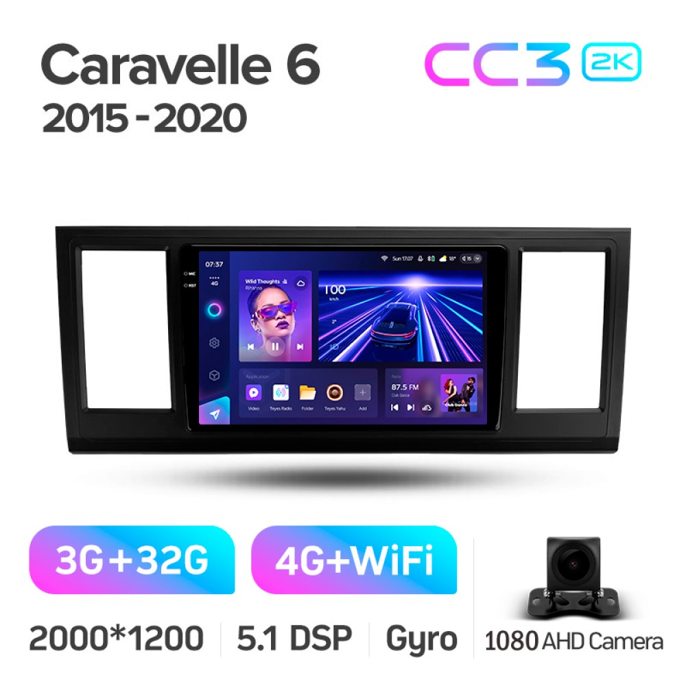 Штатна магнітола Teyes CC3 3+32 Gb Volkswagen Caravelle 6 T6.1 T6 2015 - 2020 9" 2k (L1)